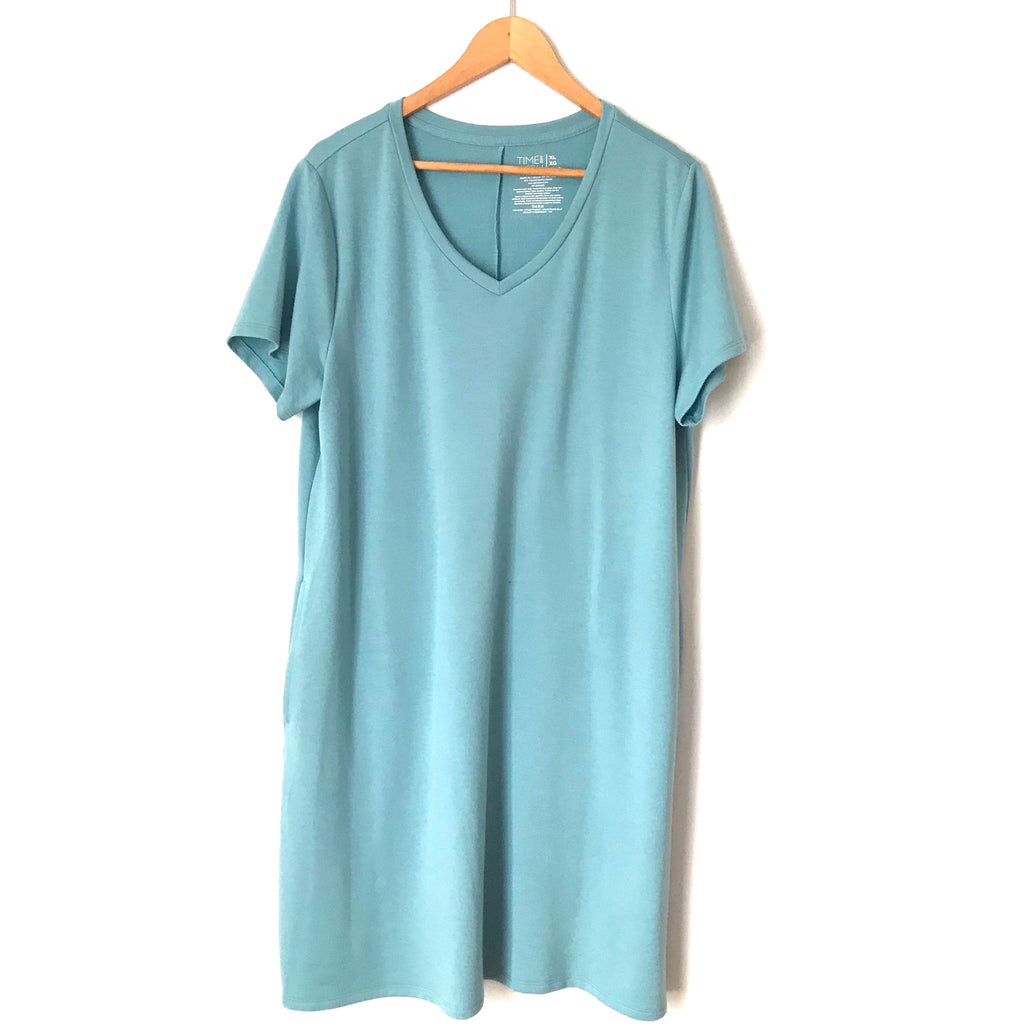 Tru Blue V Neck T Shirt Dress- Size XL ...